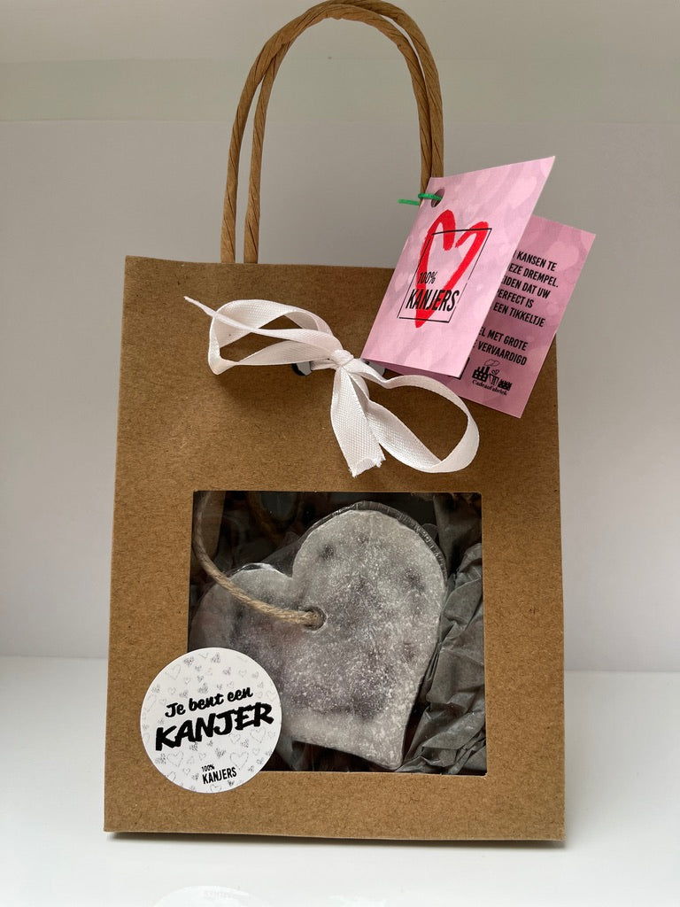 Cadeau tasje met heerlijk geurende zeep "Voor de liefste"