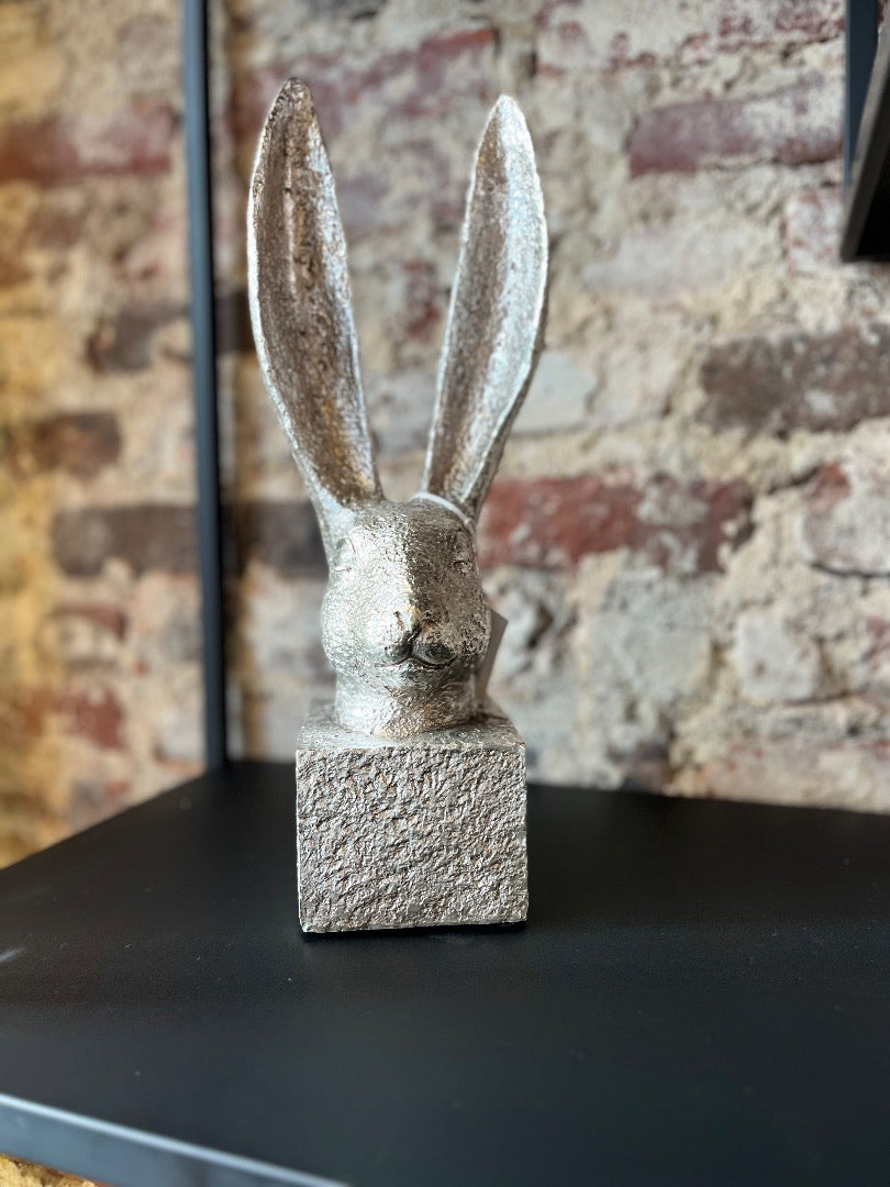 Silver Stone Rabbit head L